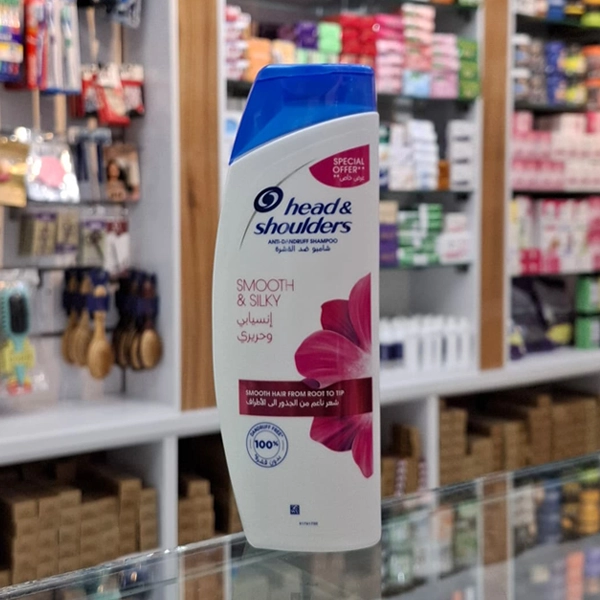 شامپو ضد شوره هد اند شولدرز صورتی اصل مناسب برای موی خشک و وز 400 میل | Head & shoulders SMOOTH & SILKY shampoo